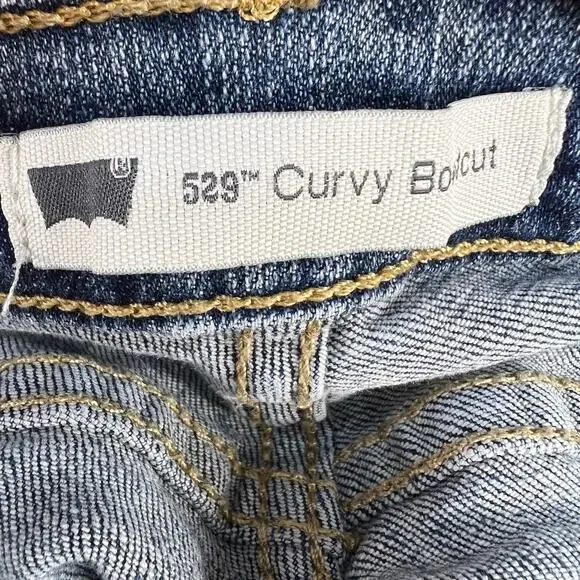 Levi's 529 Jeans Women's 31x30 (12) Blue Curvy Boot Cut Preppy Normcore - Picture 3 of 15